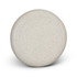 A round, speckled light grey frisbee featuring a smooth surface and no visible branding or text.