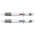 A set of two Tetra Highlighter Pens in white and grey, featuring red, blue, and green highlight colours. Each pen has a logo.