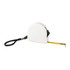 A white 3m locking tape measure with a black strap and a yellow measuring tape protruding from the casing.