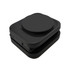 A black 3-in-1 wireless charger with a sleek, compact design, featuring a circular charging pad on top.