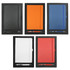 A set of five gift sets featuring JB1008 Nova Journals in various colours and 6018 Gorcia Pens, all with branding.