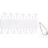 A white golf ball marker set with multiple markers attached to a chain for easy access and organisation.