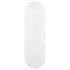 A plain white smartphone strap with an oval shape, featuring a logo at one end.