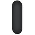 A sleek black smartphone strap with a smooth texture and rounded edges. It features a subtle logo.