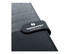 A black and charcoal A4 portfolio featuring a logo and an elastic closure. Suitable for office and business use.