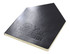 A black A5 notebook with a textured cover and embossed logo, featuring a unique pentagon shape.