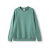 A green cotton sweatshirt with a crew neck and raglan sleeves. It features a subtle logo.