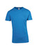A blue marl crew neck T-shirt featuring short sleeves and a plain design. It has a logo on the label.