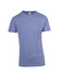 A light blue marl crew neck T-shirt with short sleeves and a logo on the label.