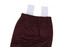 Maroon ice hockey socks with a textured finish and white elastic straps at the top. Features a logo on the material.