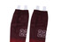 Maroon ice hockey socks with white straps and red stripes, featuring the number 22 on both sides.