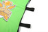 A green staff bib with black edges and a logo featuring a trophy and wings. It has attachment straps on one side.