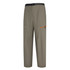 Windbreaker pants in a light green shade with a zippered pocket and a belt. Features a logo on the waistband.