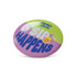 A drink bottle opener in vibrant purple and green, featuring a logo and a fun slogan.