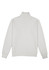A white men's jumper featuring a 1/4 zip collar and long sleeves, with a simple design and a logo.