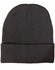 A dark grey beanie with a rolled cuff, made from rPET fabric, featuring a small logo.