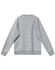 A grey Unisex Airlayered CVC Crew Neck Sweater with a simple back design and fitted cuffs. It features a logo.