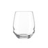 A set of six clear glass double old-fashioned glasses, featuring a curved design. Each glass holds 400ML.