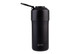 A stainless steel wine cooler in matte black with a secure lid and a logo.