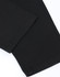 Black Men's Jean Style Flexi Chino Pants with a close-up view of the hem and fabric texture. Features logo branding.