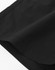 Black unisex mercerised cotton shorts displayed, featuring a smooth fabric texture and a hemmed finish.