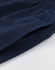 Navy unisex mercerised cotton shorts with an elastic waistband and side pockets. Features a branding logo.
