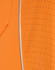 An orange safety polo featuring breathable fabric with a textured pattern and reflective trim. It includes a logo.