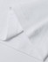 A folded white men's premium cotton t-shirt showcasing neat stitching details and a brand logo.
