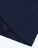 A navy blue premium cotton short-sleeve tee shirt with neatly finished seams. It features a logo.