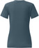 A ladies' premium cotton short-sleeve tee shirt in a navy blue tone, featuring a logo on the back.