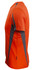 An orange and grey men's t-shirt featuring a fitted design and a logo.