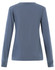 A long-sleeve tee shirt in a muted blue colour, featuring a simple design and a logo on the back.