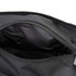 A black cooler bag with a zippered opening, revealing a spacious, insulated interior.