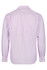 A long sleeve, button-up shirt in light purple with a horizontal stripe pattern and a branded logo.