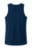 A men's singlet in navy blue with a smooth, plain back. The product features a logo at the collar area.