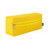 A yellow utility case with a zippered closure and a rectangular shape. It features a branding logo.