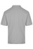 A grey polo shirt featuring a classic design and a collar, with a branding logo on the back.