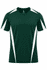 A dark green men's t-shirt with white side panels and a logo on the front. Suitable for casual or sporty wear.