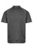 A grey men's polo shirt featuring a collar and short sleeves, with a logo present on the garment.