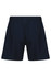 Men's sports shorts in navy blue with an elastic waistband and a logo on the side.