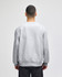 A grey sweatshirt with a crew neckline and a logo on the back, featuring long sleeves and a relaxed fit.