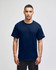 A navy blue Champion adult short-sleeve T-shirt with a logo on the sleeve.