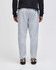 A pair of grey fleece joggers with an elastic waistband, featuring a casual fit and a logo.