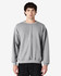 A grey Gildan Heavy Blend adult crewneck sweatshirt with long sleeves and a logo.