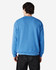 A blue Gildan Heavy Blend Adult Crewneck Sweatshirt displayed from the back, featuring long sleeves and a simple design.