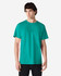 A teal Gildan Ultra Cotton adult t-shirt is displayed on a model standing against a plain background.