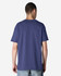 A back view of a Gildan Ultra Cotton adult T-shirt in navy blue, featuring short sleeves and a plain design.