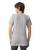 A unisex fine jersey short sleeve t-shirt in grey, viewed from the back. It features a discreet logo.