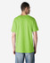 A green Gildan Heavy Cotton Adult T-Shirt is displayed, featuring a plain back design.