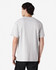A grey Gildan Heavy Cotton Adult T-Shirt displayed from the back, featuring a simple design and short sleeves.